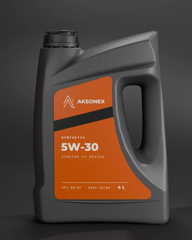 The label of a 4 L jerrycan of KINETRA 5W-30