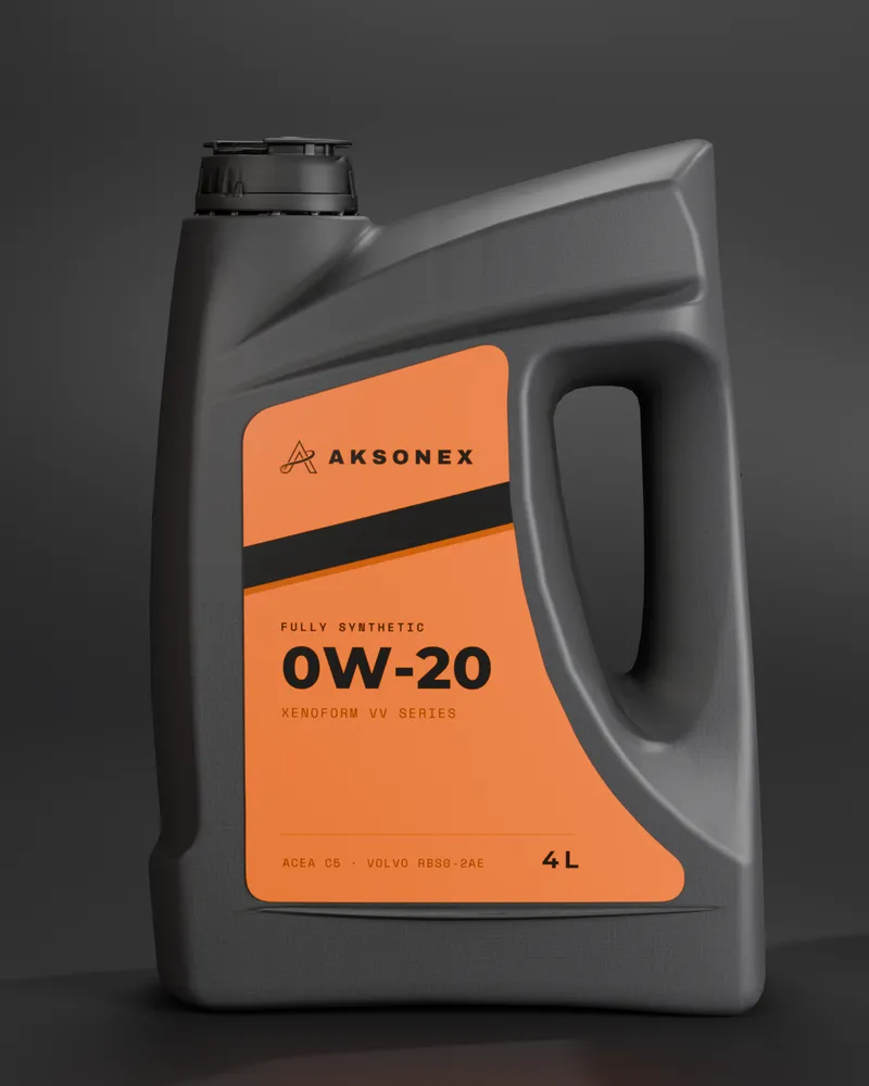 The label of a 4 L jerrycan of XENOFORM 0W-20